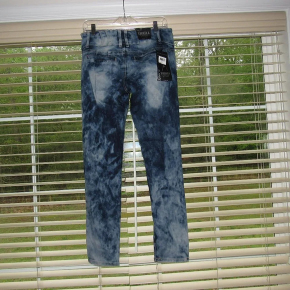 NWT THRILL Distressed Skinny Pants Size XL - Picture 3 of 5